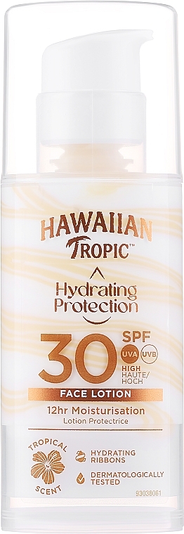 Солнцезащитный лосьон для лица - Hawaiian Tropic Silk Hydration Air Soft Face Protective Sun Lotion SPF 30 — фото N1