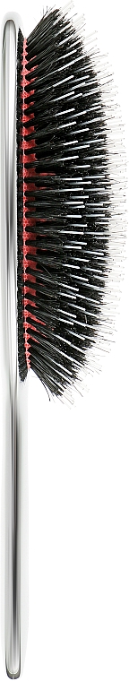 Щітка для волосся з натуральною щетиною велика, 23M, срібна - Janeke Silver Hairbrush — фото N3