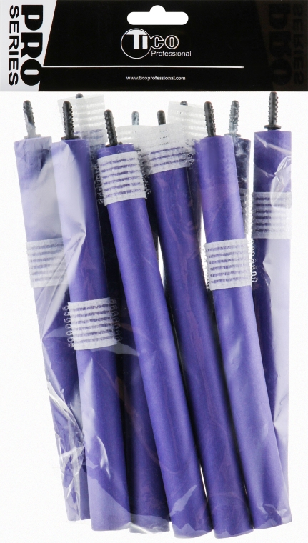Бигуди гибкие, 180мм, d18, фиолетовые - Tico Professional — фото N1