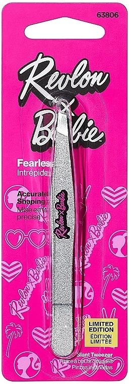Пинцет со скошенными кончиками - Revlon x Barbie Tweezer Limited Edition — фото N1