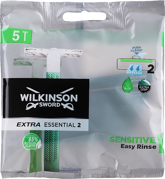 Одноразовые станки, 7 шт. - Wilkinson Sword Sword Extra2 Sensitive — фото N1