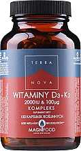 Пищевая добавка - Terranova Vitamin D3+K2 2000 Complex — фото N2