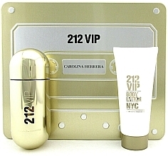 Духи, Парфюмерия, косметика Carolina Herrera 212 VIP - Набор (edp/80ml + b/lot/100ml)