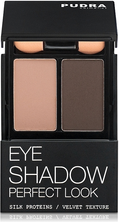 УЦЕНКА Тени компактные для век, двойные - Pudra Cosmetics Eye Shadow * — фото N1