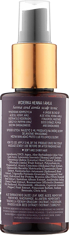 Тоник для волос "Хна и амла" - Sattva Ayurveda Henna & Amla Hair Tonic — фото N4