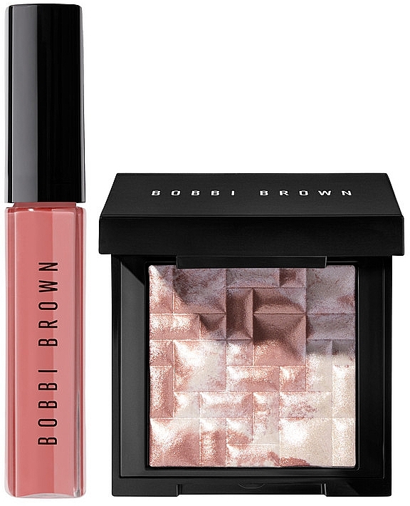 Набор - Bobbi Brown Glide And Glow Lip & Cheek Set (high/powder/3g + lip/gloss/6ml) — фото N2