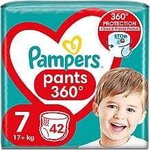 Парфумерія, косметика Підгузки-трусики Pants Giant Plus, розмір 7, 17+ кг, 42 шт. - Pampers