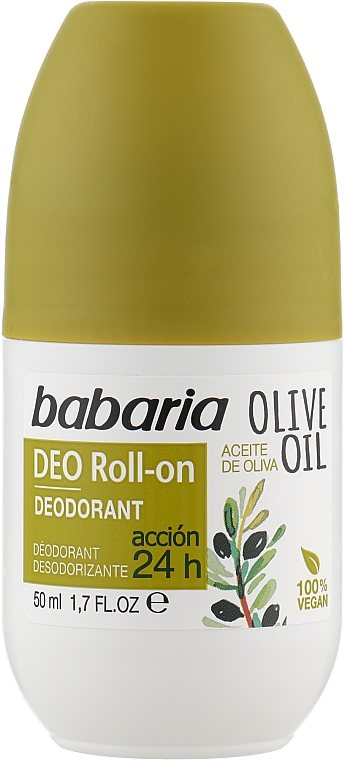 Дезодорант для тіла "Олива" - Babaria Olive Oil Roll On Deodorant
