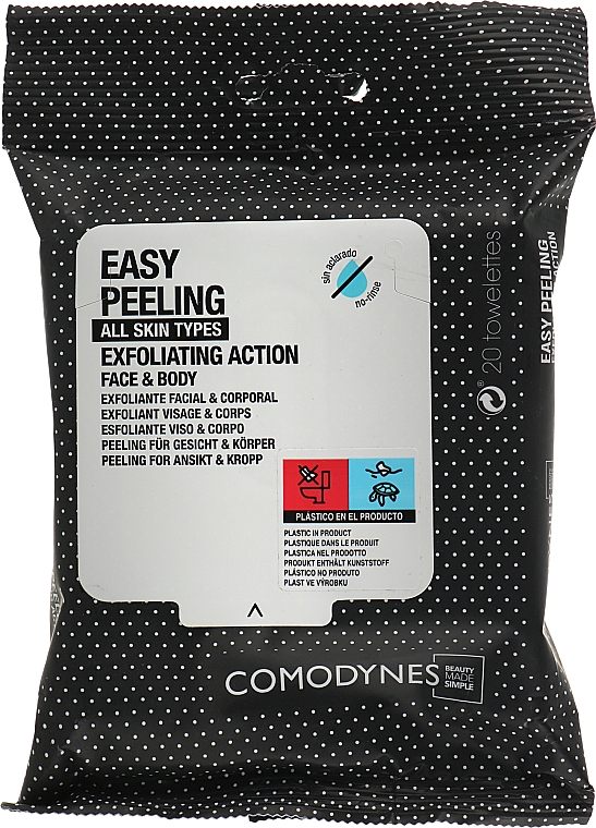 Серветки для пілінгу обличчя й тіла - Comodynes Easy Peeling Exfoliating Action Face and Body — фото N1