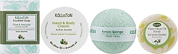 Набор, масло авокадо - Kalliston Gift Box (cr/75ml + soap/100g + soap/85g + sponge/1pc) — фото N2