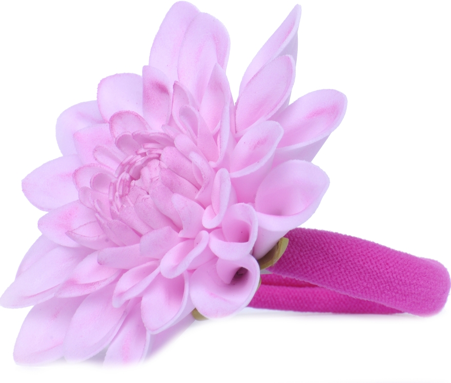 Резинка для волос ручной работы "Розовая георгина" - Katya Snezhkova