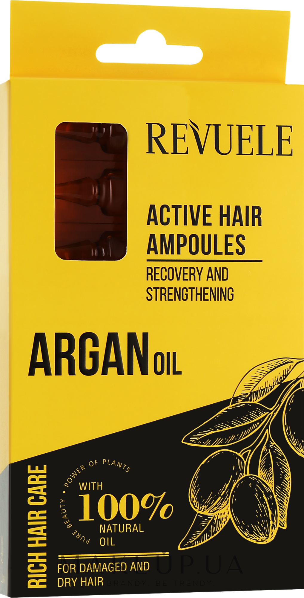 Активные ампулы для волос с аргановым маслом - Revuele Argan Oil Active Hair Ampoules — фото 8x5ml