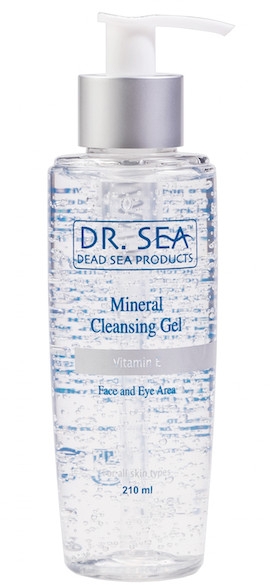 Минеральный очищающий гель для лица и глаз с гранулами витамина Е 3 в 1 - Dr. Sea Mineral Facial & Eyes Cleansing Gel 3 in 1 Vitamin E — фото N3