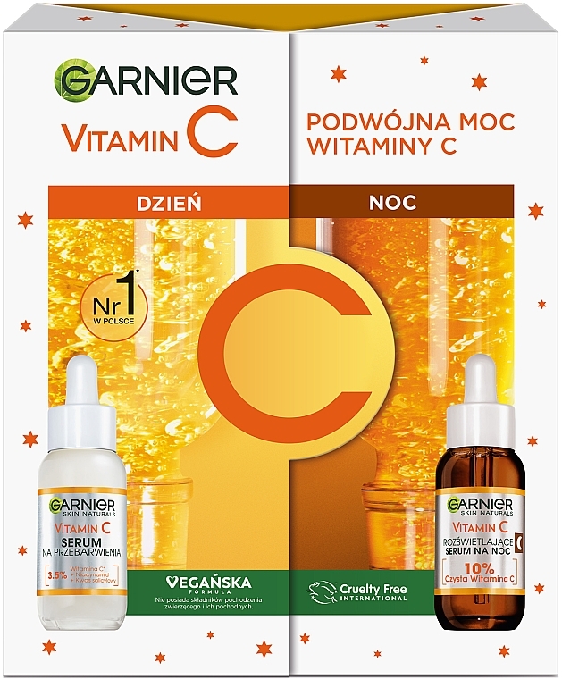 Набор по уходу за лицом - Garnier Skin Naturals Vitamin C (ser/2x30ml) — фото N3