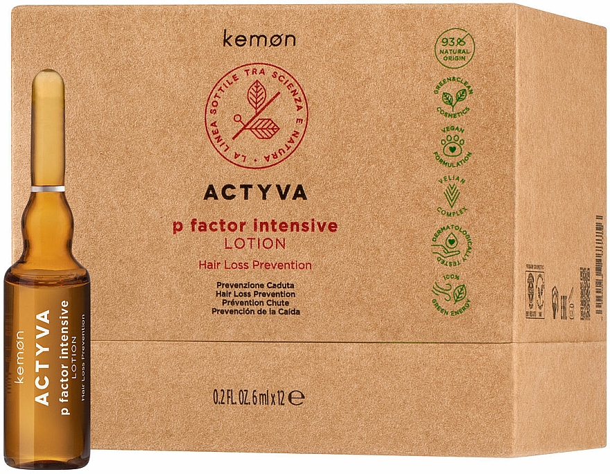 Лосьйон від випадіння волосся - Kemon Actyva P-Factor Intensive Lotion Hair Loss Prevention — фото N1