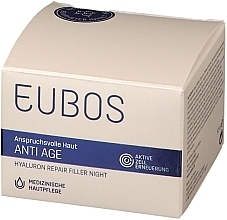 Крем для лица - Eubos Med Anti Age Hyaluron Repair Filler Night  — фото N1