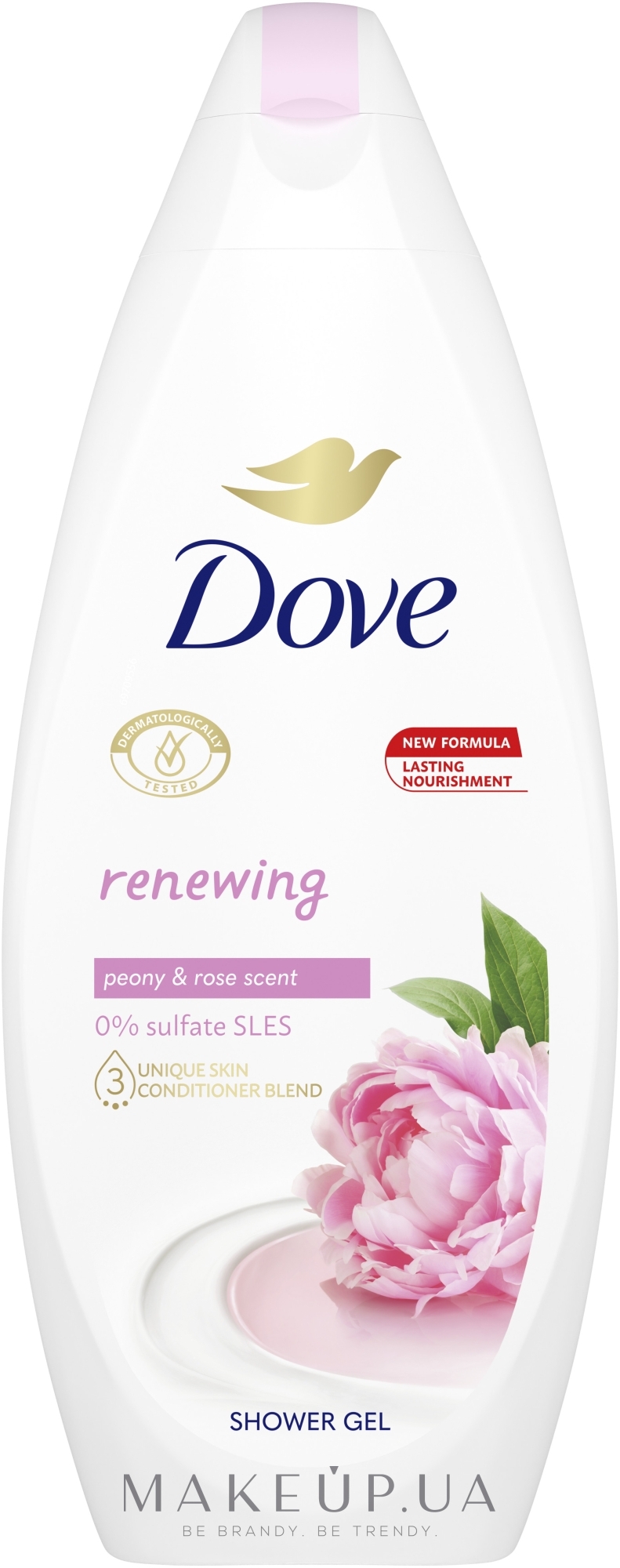 Крем-гель для душа "Сливочная ваниль и пион" - Dove Renewing Shower Gel — фото 250ml