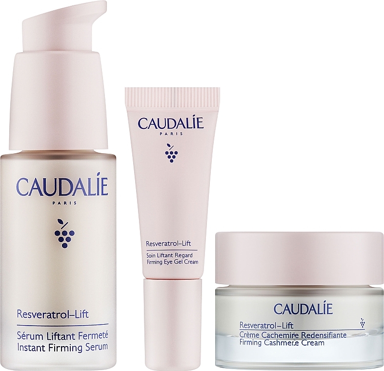 Набор - Caudalie Resveratrol Lift Spring Set (ser/30ml + cream/15ml + eye/cream/5ml) — фото N2