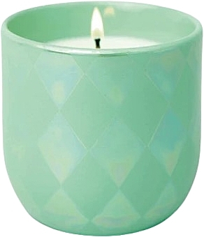 Ароматическая свеча "Матча и мята" - Paddywax Lustre Ceramic Candle Matte Jade Diamonds Matcha & Mint — фото N1