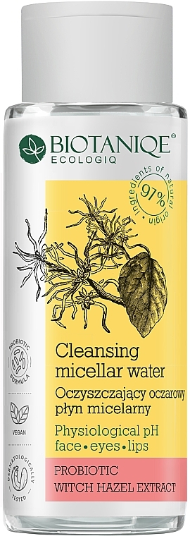 Очищающая мицеллярная вода с экстрактом гамамелиса - Biotaniqe Ecologiq Cleansing Micellar Water — фото N1