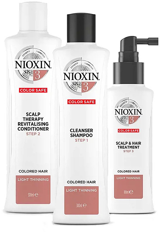 Набор - Nioxin Hair System 3 Kit (shm/300ml + cond/300ml + mask/100ml) — фото N2