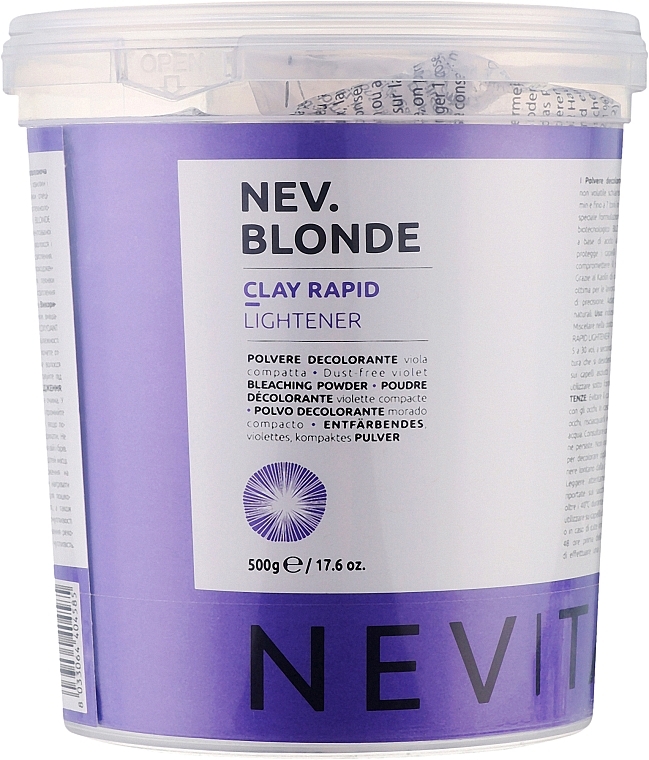 Освітлювальна глина, 7 тонів - Nevitaly New Blonde Clay Rapid Lightener — фото N1