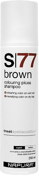 Оттеночный шампунь для каштановых волос - Napura S77 Brown — фото N1