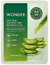 Духи, Парфюмерия, косметика Тканевая маска для лица с экстрактом алоэ - Tony Moly Wonder Chok Chok Aloe Mask Sheet