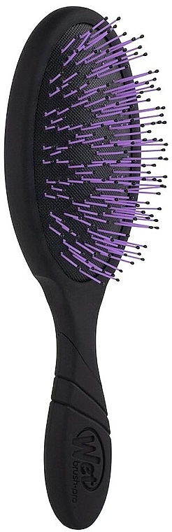 Расческа для волос с разделителем прядей, черная - WetBrush Pro Backbar Detangler Black — фото N1