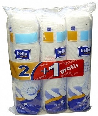 Набор - Bella Cotton (3 pack cotton pads x 80 pieces) — фото N2
