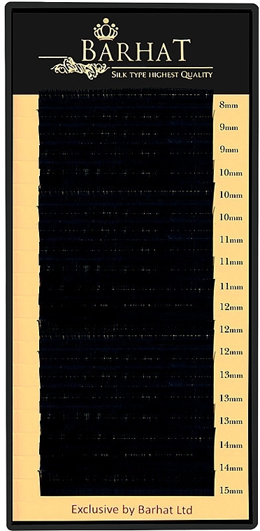 Накладні вії B 0,05 мм MIX (10-12-14 мм), 18 ліній - Barhat Lashes — фото N1