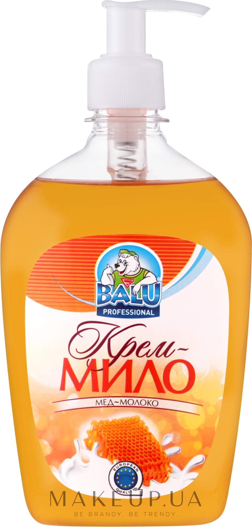 Жидкое крем-мыло "Мед-молоко", флакон с дозатором - Балу — фото 500ml