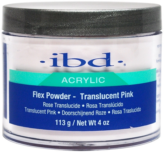 Акриловая пудра, прозрачно-розовая - IBD Flex Powder Translucent Pink — фото N3
