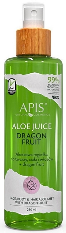 Спрей для обличчя, тіла й волосся - APIS Professional Face, Body & Hair Aloe Mist With Dragon Fruit — фото N1