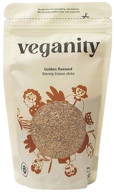 Харчова добавка "Насіння льону" - Veganity Golden Flaxseed — фото N1