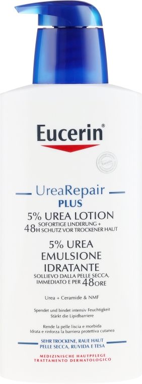 Легкий увлажняющий лосьон для тела для сухой кожи - Eucerin UreaRepair PLUS Lotion 5% Urea