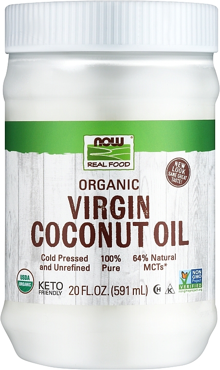 Натуральное кокосовое масло первого отжима - Now Foods Organic Virgin Coconut Oil — фото N1