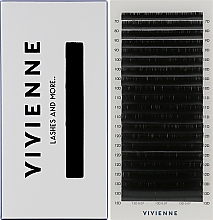 Накладные ресницы "Elite", черные, 20 линий (mix, 0.07, D, (7-13)) - Vivienne — фото N1