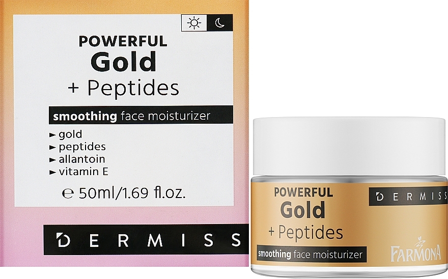 УЦЕНКА Разглаживающий крем с золотом и пептидами - Farmona Dermiss Powerful Gold + Peptides * — фото N2