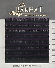 Двухтоновые ресницы "Black- violet" В 0,15мм Mix (9/10/11/12),8 линий - Barhat Lashes  — фото N1