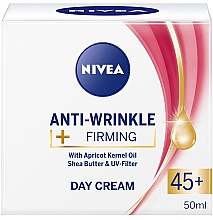 Парфумерія, косметика Денний крем для обличчя проти зморщок + пружність 45+ - NIVEA Anti-Wrinkle + Firming Day Cream