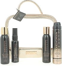 Парфумерія, косметика Набір - Kardashian Beauty Hair Care Rejuvenation Travel Kit (shmp/89ml + cond/89ml + spray/74ml + oil/58,5ml + bag)