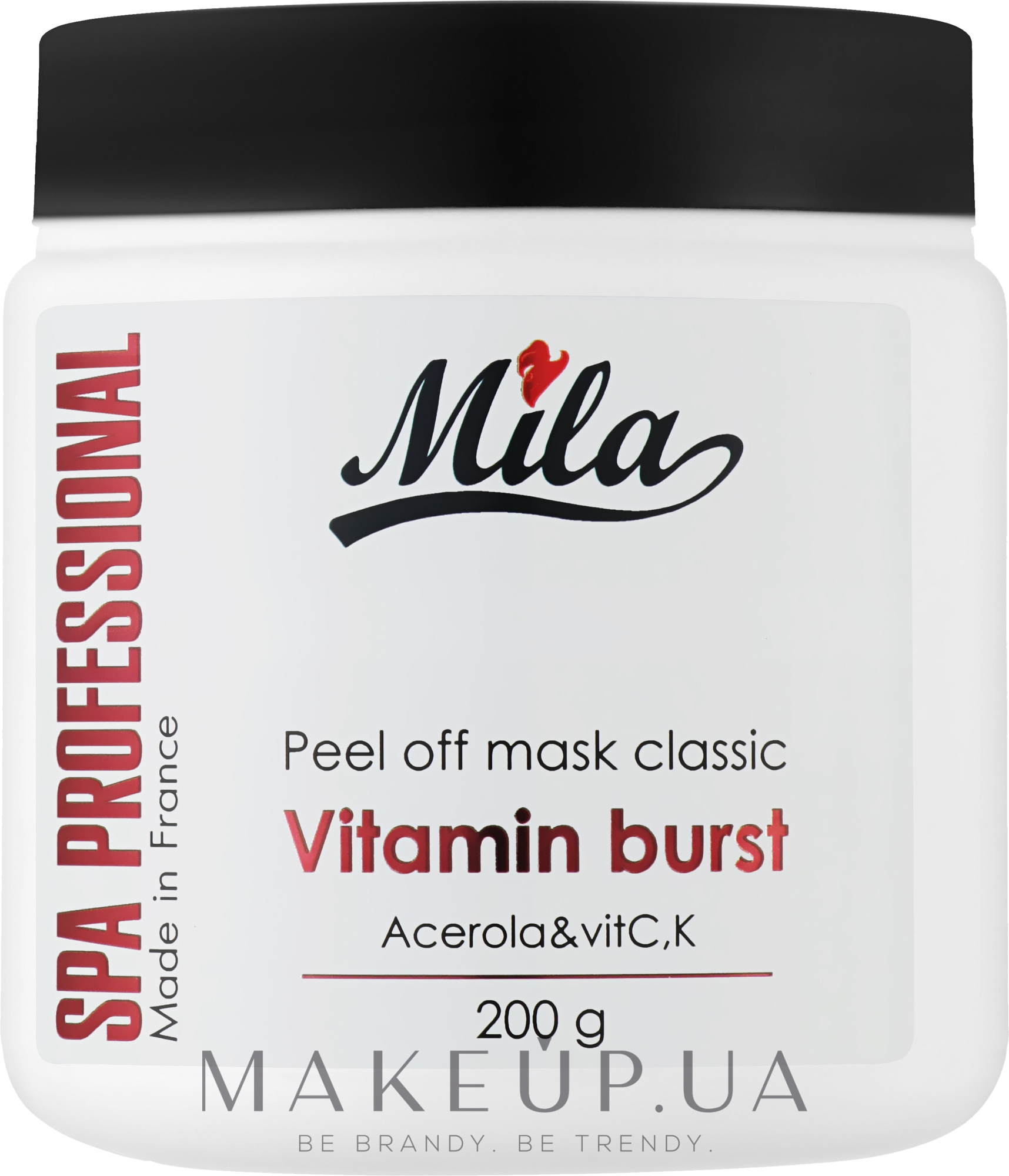 Маска альгинатная классическая порошковая "Витаминная, ацерола" - Mila Vitamin Burst Peel Off Mask Acerola — фото 200g