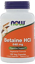 Бетаїна гідрохлорид, 648 мг - Now Foods Betaine HCl — фото N1