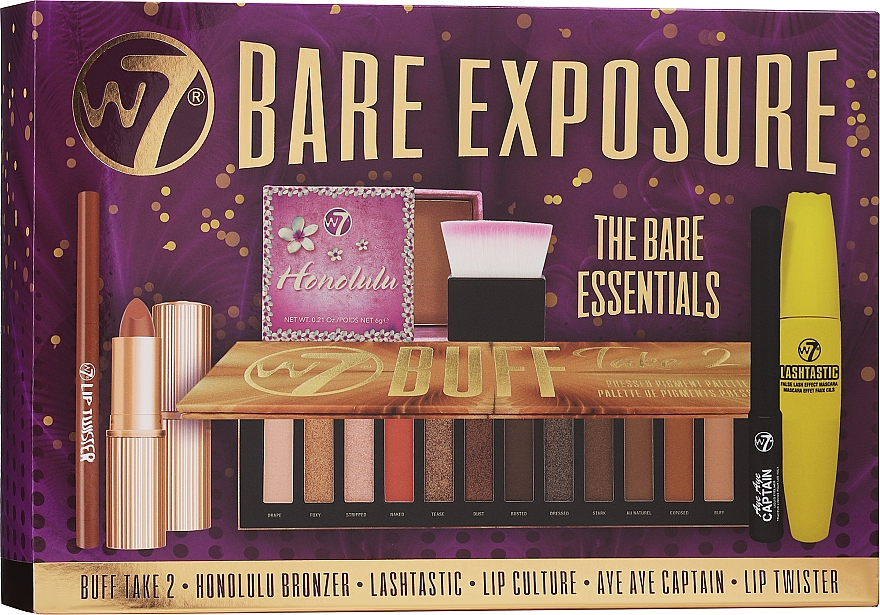 Набор, 6 продуктов - W7 Bare Exposure Gift Set — фото N1