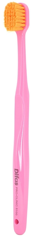 Зубная щетка "Ultra Soft" 512063, розовая с оранжевой щетиной, в кейсе - Difas Pro-Clinic 5100 — фото N3