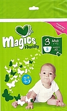 Парфумерія, косметика Підгузки Magics Flexidry 3 Midi 4-9 кг, 3 шт. - Magics