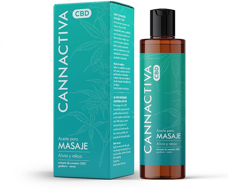 Масажна олія - Cannactiva CBD Massage Oil — фото N1