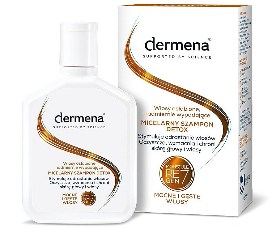 Шампунь для ослабленого волосся, який запобігає випаданню - Dermena Hair Care Detox Shampoo — фото N1