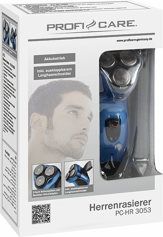 Электробритва PC-HR 3053, голубая - ProfiCare Mens Shaver Blue — фото N4